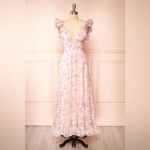 Stunning Pink Floral Maxi Dress